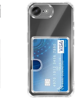 Produktbild von Avizar, Hülle mit Kartenfach und Stoßecken für Apple iPhone 16e, Transparent