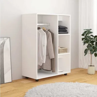 Produktbild von Eleganter Möbel Kleiderschrank Weiß 80x40x110cm Holzwerkstoff - CJG960484 - Kleiderschränke