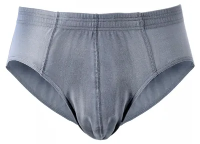 Produktbild von HERMKO 8300 2er Pack Herren Slip  mit Dehnbund aus Baumwolle / Elasthan, Größe:D 5 = EU M, Farbe:grau