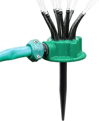 Produktbild von Rasenbewässerungssystem - Gartensprinkler - Rasenbewässerung - Wassersparende Sprühdüse - 10 x 10 x 11 cm - Schwarz