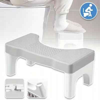 Obrázek produktu pro Toaletní stupínky do koupelny – WC stupínky pro dospělé a děti – protiskluzové – ergonomické – přenosné – plastové