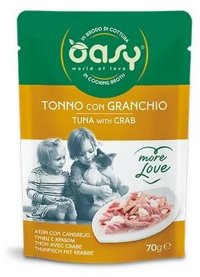 Produktbild von OASY More Love Tuna with crab - nassfutter für Katzen - 70g