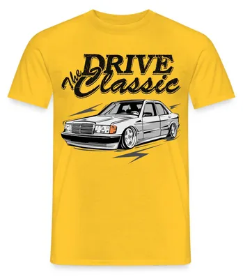Produktbild von Spreadshirt Drive The Classic Geschenk Youngtimer Auto Fan Männer T-Shirt, M, Gelb