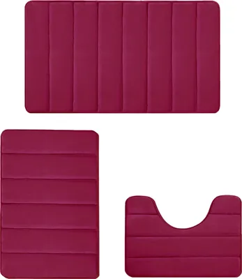 Produktbild von OKWISH 3er Badematten Set Badvorleger Duschvorleger Duschmatte Badteppich