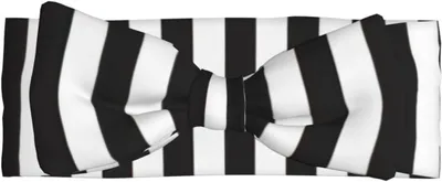 Productafbeelding van Zwart-wit gestreepte elastische haarband met strik voor babymeisjes, pasgeborenen en peuters