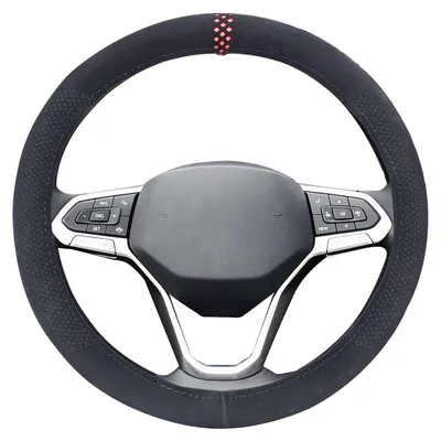 Image de Protection de volant - Taille universelle 37-38 cm - Noir - Antidérapante et confortable