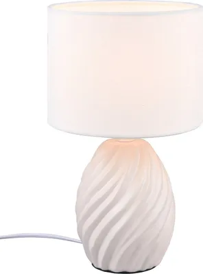 Zdjęcie produktu dla Lampa stołowa ceramiczna MELVA biała 1xE14x40W ceramika / gips wym:31x18x18cm IP20 RL