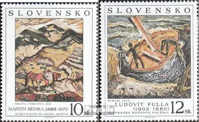 Produktbild von Briefmarken Slowakei 1998 Mi 324-325 (kompl.Ausg.) postfrisch Kunst