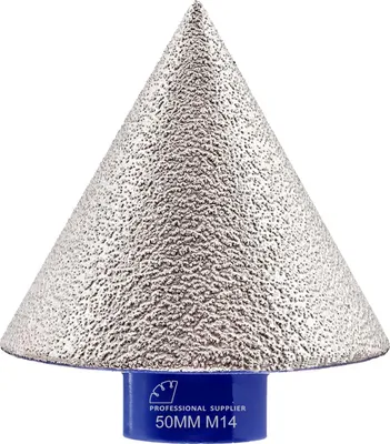 Image de Embouts diamantés à chanfreiner 50 mm x M14 Fraise diamantée à doigt pour agrandir les trous dans le carrelage Porcelaine Marbre Céramique Granit