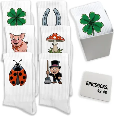 Produktbild von epicsocks LuckySteps Glücksbringer Socken in 42-46 im