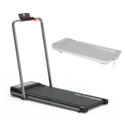 Obrázek produktu pro Skládací běžecký pás PH Fitness WP-400 – domácí běžecký pás s motorem o výkonu 2,5 HP, rychlostí 1–8 km/h, nosností 130 kg – Bluetooth, LCD displej, 12 programů, dálkové ovládání, bezpečnostní funkce