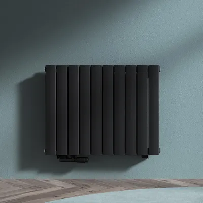 Produktbild von doporro Design Badheizung 77x60cm Anthrazit Paneelheizkörper Zweilagig Vertikal Mittelanschluss Bad-Heizkörper Ohne Heizstab FV