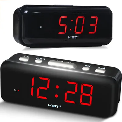 Zdjęcie produktu dla Budzik Zegar Elektroniczny Alarm Cyfrowy Led 24H