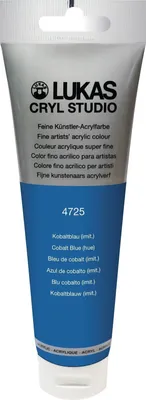 Zdjęcie produktu dla Lukas Cryl Studio Plastic Tube Farba akrylowa Cobalt Blue Hue 125 ml 1 szt.