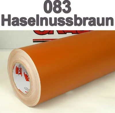 Produktbild von (6,95€/m²) Oracal® Möbelfolie 083 Haselnussbraun Matt 31,5 cm Breite Laufmeterware selbstklebende Folie Plotterfolie Klebe Folie Oracal 631 matte Küchenfolie