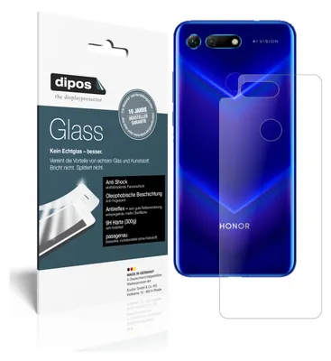 Produktbild von 2x Schutzfolie für Honor View 20 Rückseite matt - Anti-Shock 9H Folie Glass