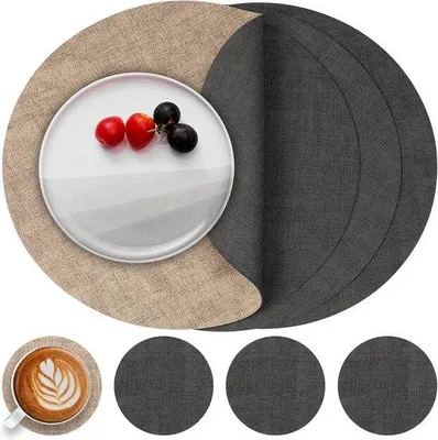 Immagine prodotto di Tovagliette idrorepellenti grigio-beige, set da 4
