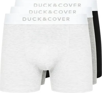 Image de Duck and Cover - Boxers « Sagnet » pour hommes (lot de 3) BG2045 (S) (gris/blanc/noir)