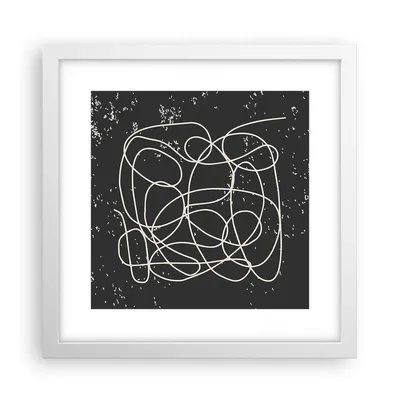 Produktbild von Gerahmtes Poster - Weißer Rahmen - Modern Linie Schwarz - 30x30 cm - Wand Bild - Wanddeko - Wandbilder - Kunstposter - Wandposter - Bilderrahmen - Bilder - Kunstdruck - P2WAC30x30-4649