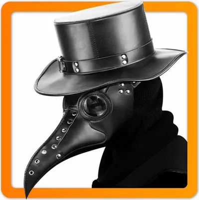 Produktbild von Pestdoktor Kostüm Set Uni Schwarz – Gruseliges Dr. Pest Arzt Zubehör inklusive Schnabelmaske und Hut für Halloween, Cosplay & Karneval