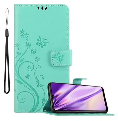 Zdjęcie produktu dla Cadorabo pokrowiec na Samsung Galaxy A31 pokrowiec ochronny w kolorze turkusowym pokrowiec ochronny na telefon komórkowy etui w kwiaty etui w kwiaty
