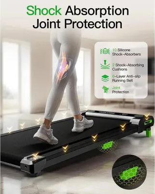 Zdjęcie produktu dla Walking Pad Bieżnia biurkowa – 480L-A – Bez nachylenia – Powierzchnia bieżni 80–120 x 30–50 cm – Bez wyświetlacza – Bez Bluetooth – Nie składana – Beżowa