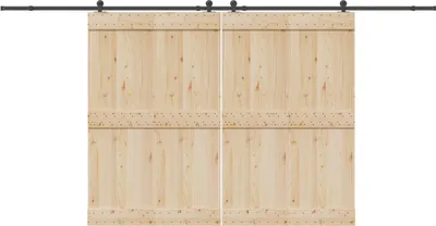 Obrázok produktu pre Kovanie na posuvné dvere čierne 427 cm oceľové