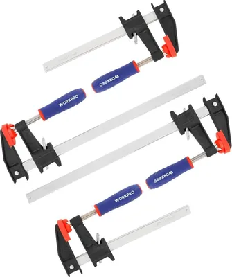 Obrázek produktu pro Sada 4 šroubových svěrek WORKPRO 150 mm/300 mm Síla upnutí 272 kg