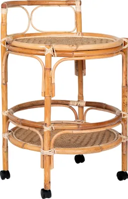 Produktbild von Beistelltisch >Zaragoza< in Braun, Rattan - 55x87x55cm (BxHxT)