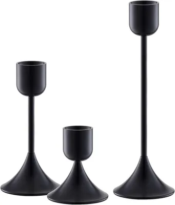 Productafbeelding van Metal Ciężka Podstawa Do Dekoracji Stołu Dekoracje Boże Narodzenie Przyjęcie Wesele Halloween (Zwart, 1 Set (3 stuks))