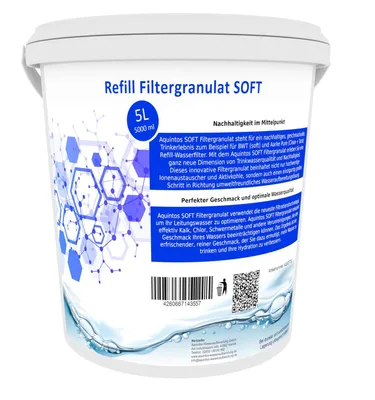 Produktbild von Refill Filtergranulat ? Ersatz für BWT soft und Aarke Pure Clean + Taste  5 L SOFT Filtergranulat von Aquintos