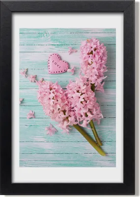 Produktbild von Bild 20x30 MDF-Rahmen, Wandkunst Lila Blumen