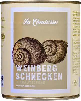 Produktbild von Weinberg-Schnecken, ca. 10 Dtzd. je Dose im Kräuterfond, 800 g