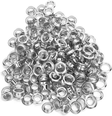 Immagine prodotto di Portacintura da 100 pezzi con cinturini metallici da 6 mm dotati di cuscinetti a sfera, per abbigliamento in pelle e tela (argento)