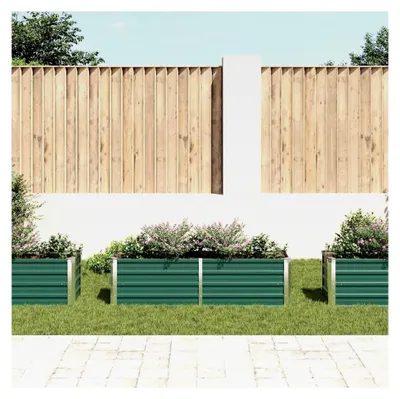 Produktbild von Metall Blumenkasten Hochbeet Verzinkter Stahl Grün 160x40x45cm Außenbereich