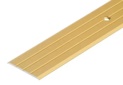 Zdjęcie produktu dla Profil progowy płaski aluminiowy 40mm Cezar Złoty Mat 0,90m