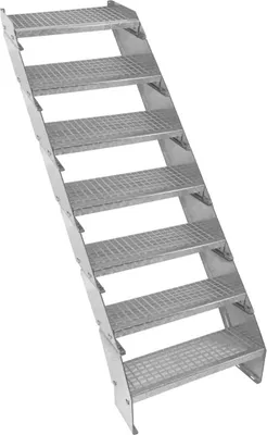 Immagine prodotto di Scala regolabile in sette parti in acciaio zincato - larghezza 600 mm