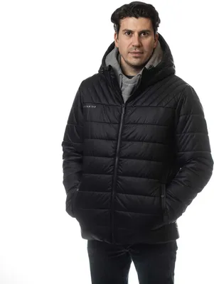 Produktbild von Bauer Supreme Hooded Puffer Team Jacket, Größe:S, Farbe:Schwarz