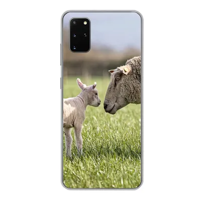 Produktbild von MuchoWow® Handyhülle Schutzhülle Hülle für Samsung Galaxy S20 Plus Schafe - Gras - Lamm Silikon Softcase Handy Hülle - Hartschale