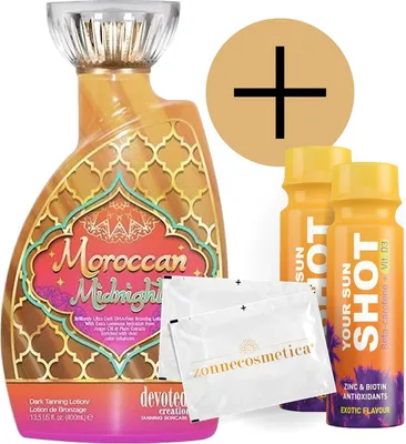 Produktbild von Devoted Creations - Moroccan Midnight + 2 Your Sun Shots + 2 Verfrissingsdoekjes