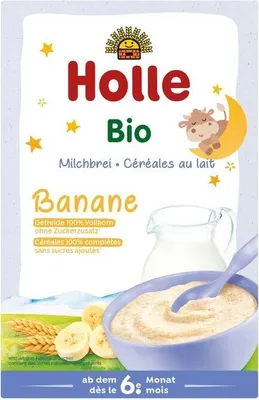 Produktbild von Holle Milchbrei Banane - - 250g x 6 - 6er Pack VPE