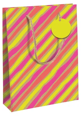 Produktbild von Clairefontaine 6x Geschenktasche Kraft L Néon, 26,5x14x33 cm Mehrfarbig 30672-2C