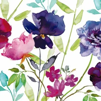 Obrázek produktu pro Ubrousky 33 x 33 cm – Fialové květy