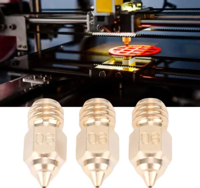 Zdjęcie produktu dla 3 SZTUK 0,6 MM mosiężnych dysz pasujących do drukarki Ender 5 Maximum 3D Extruder Hotend Zestaw dysz odpornych na zużycie Drukowanie z dużą prędkością