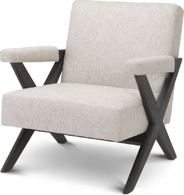 Produktbild von Casa Padrino Luxus Wohnzimmer Sessel Naturfarben / Braun 75 x 82 x H. 82 cm - Wohnzimmer Möbel - Luxus Kollektion
