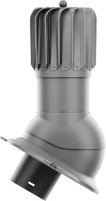 Produktbild von KRONO-PLAST Entlüfterkamin ROTOLINE 125 für Universal Basis Doppelrömer Dachziegel Lüfter Dachlüfter