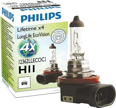 Produktbild von Philips LongLife EcoVision 12362LLECOC1 Längere Lebensdauer, 55 W, 12 V, H11, 3100 K, 1 Stück(e)