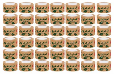 Image de Ruban adhésif de Noël, 48 mm x 50 m, emballage cadeau "Joyeux Noël", marque International, lot de 36.