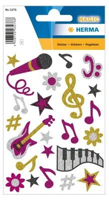 Immagine prodotto di HERMA MAGIC Adesivo Musica Glitterato
