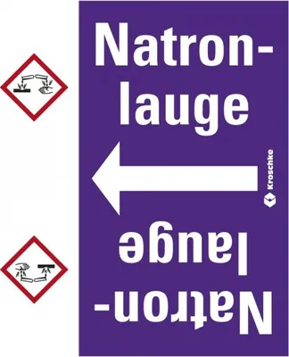 Produktbild von Dreifke® Rohrleitungsband Natronlauge, praxisbewährt, ab Ø 50mm, violett/weiß...